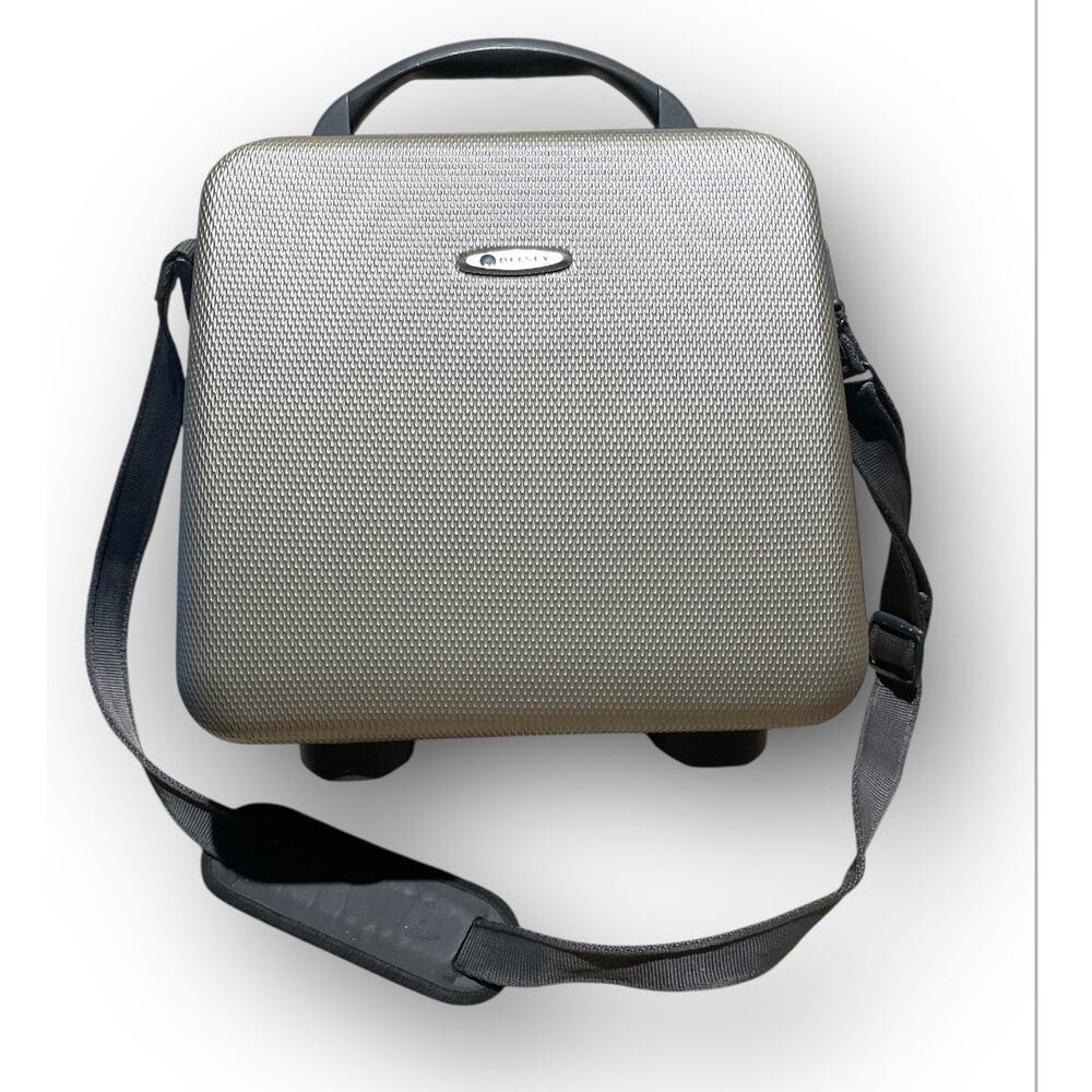 Delsey Hard Case Carry On Luggage Shoulder Strap Combination Lock 13”x13”x8”